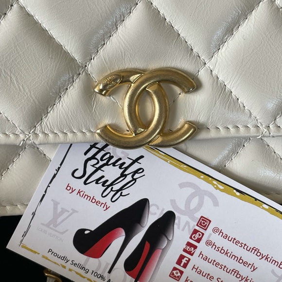 New Chanel Perfect Fit Adjustable Woc White Gold - Picture 4 of 11